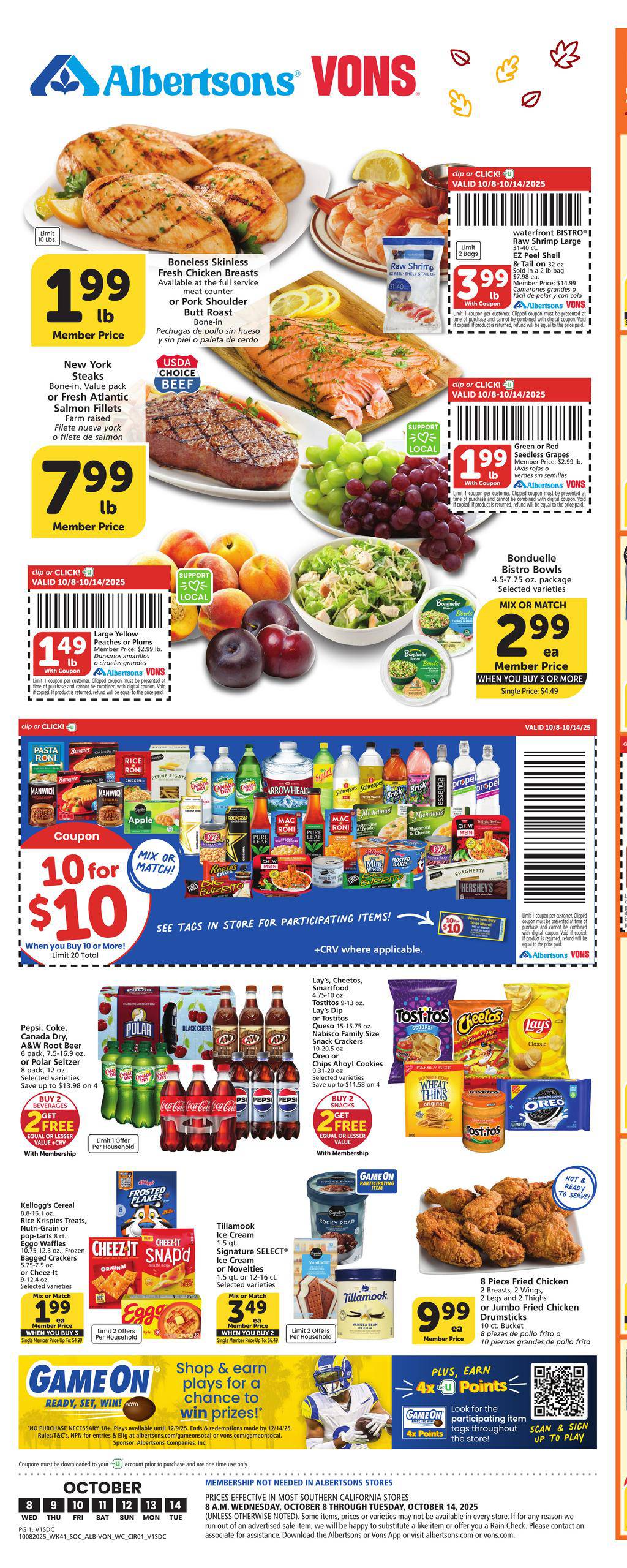 Vons Weekly Ad October 8 - 14, 2025 | WeeklyAds2