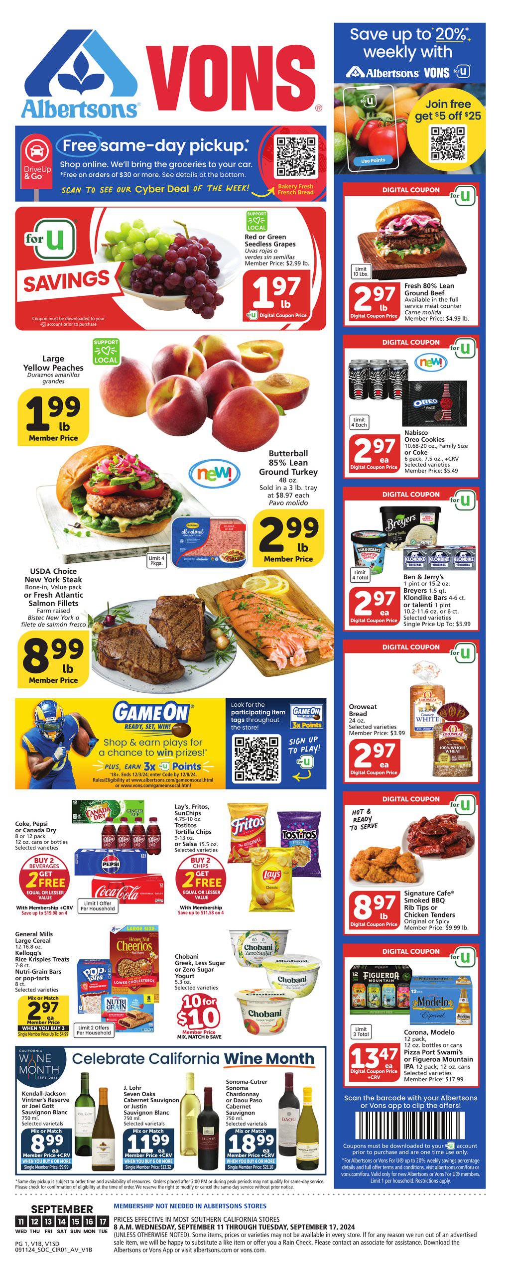 Vons Weekly Ad September 11 - 17, 2024 | WeeklyAds2
