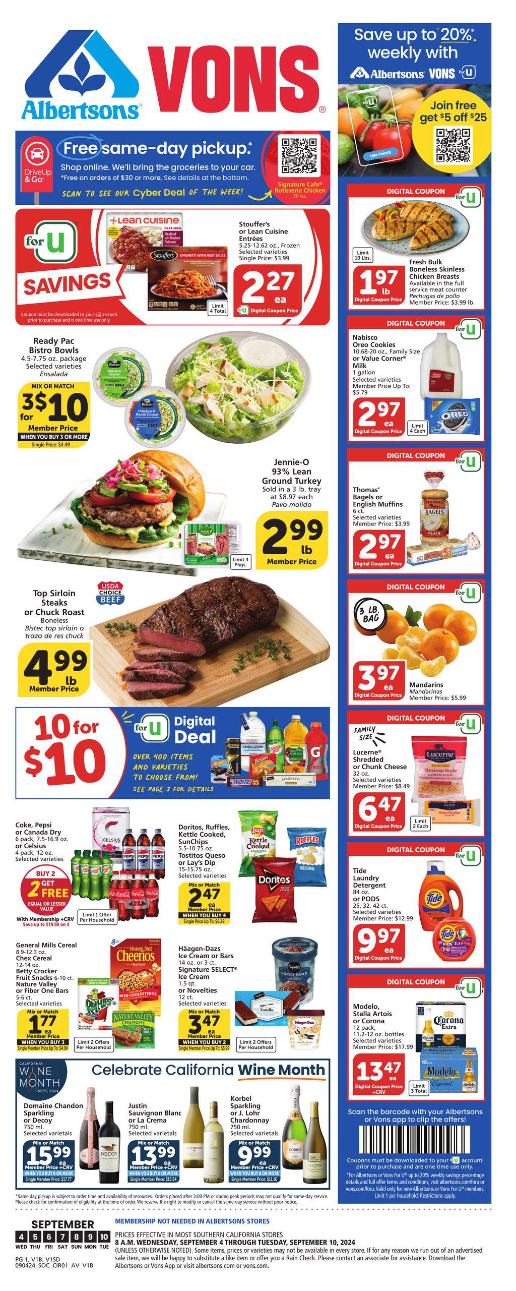 Vons Weekly Ad September 4 - 10, 2024 | WeeklyAds2