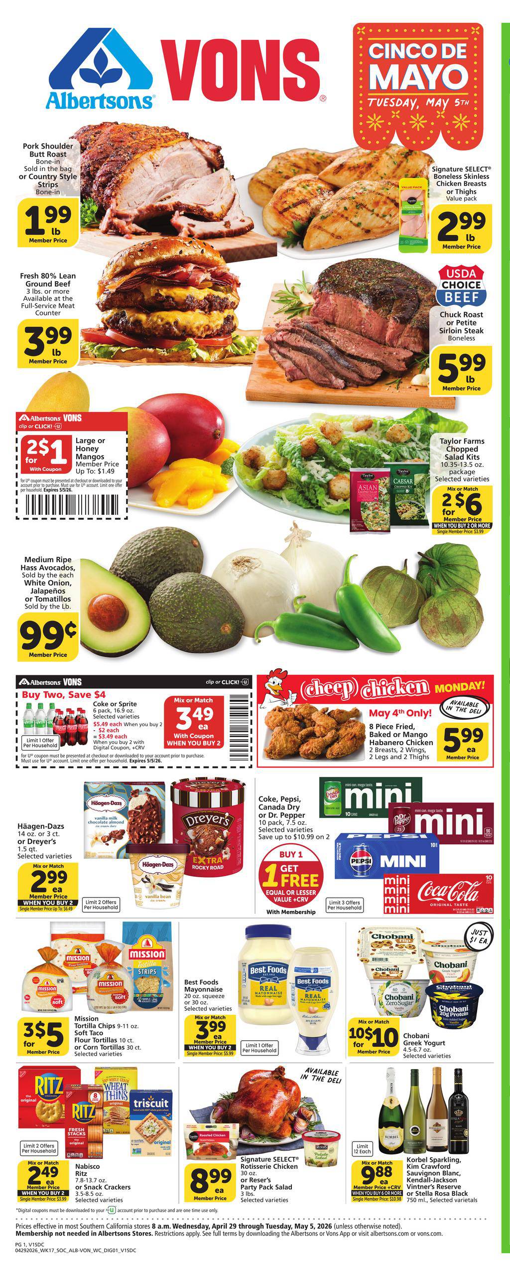 Vons Weekly Ad - SoCal April 29 - May 5, 2026 | WeeklyAds2
