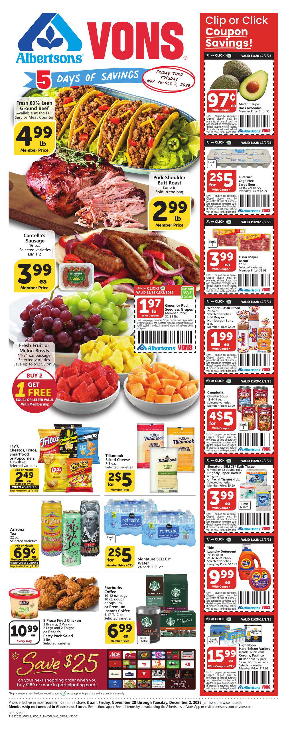 Vons Weekly Ad Weekly ad November 28 - December 2, 2025 | WeeklyAds2