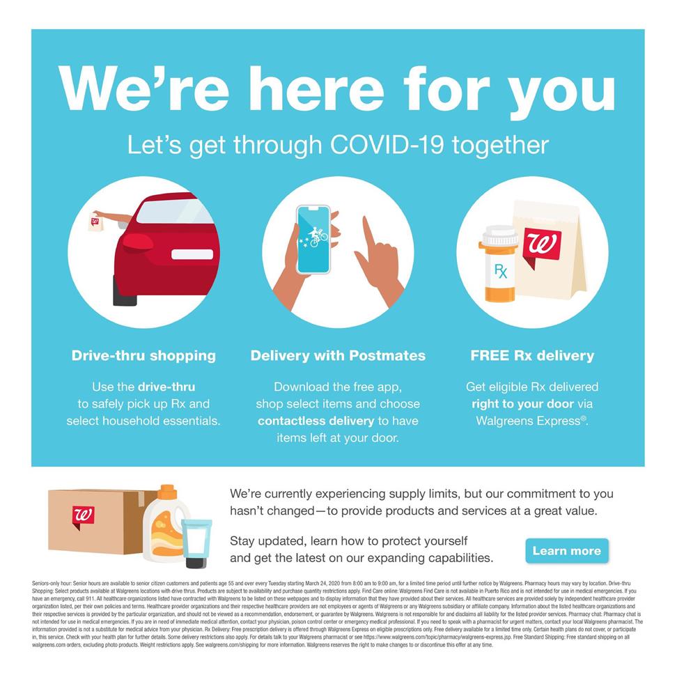 Walgreens Weekly Ad Apr 12 - 18, 2020 page 1