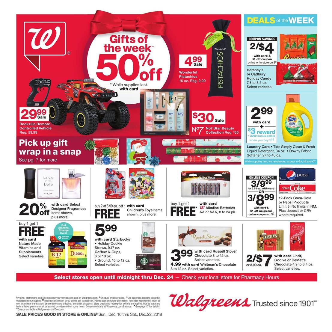 Walgreens Weekly Ad Dec 16 - 22, 2018 page 1