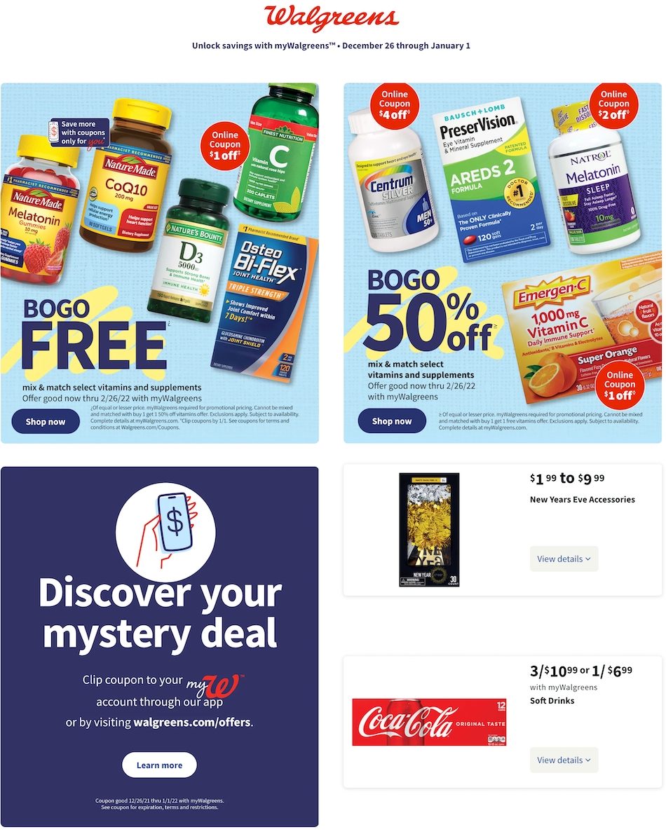 Walgreens Weekly Ad Dec 26 - Jan 1, 2022 | WeeklyAds2