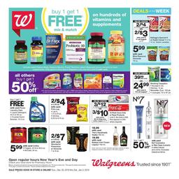 Walgreens Weekly Ad Dec 30 2018 - Jan 5, 2019