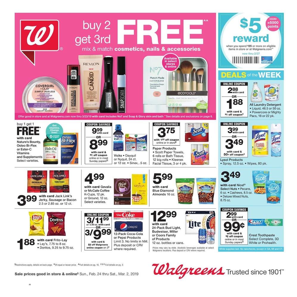 Walgreens Weekly Ad Feb 24 - Mar 2, 2019 page 1