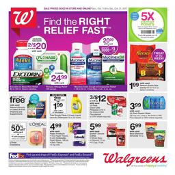 Walgreens Weekly Ad Oct 15 - 21, 2017