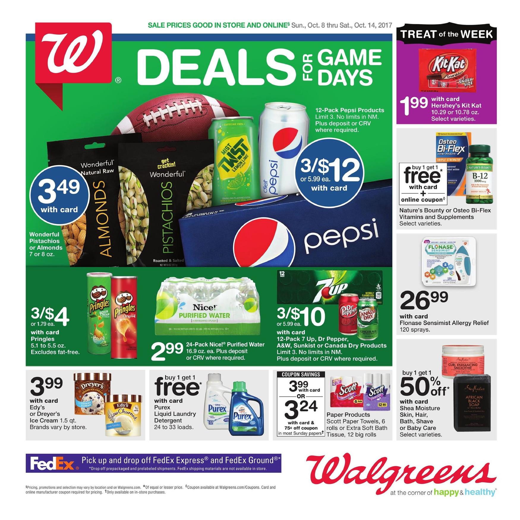 Walgreens Weekly Ad Oct 8 - 14, 2017 page 1