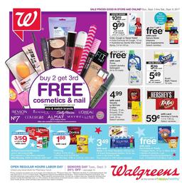 Walgreens Weekly Ad Sep 3–9 2017