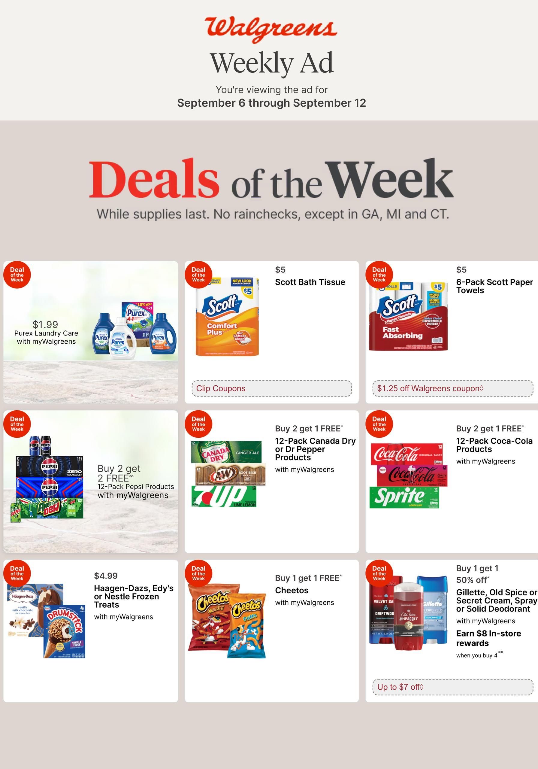 Walgreens Weekly Ad September 6 - 12, 2026 page 1