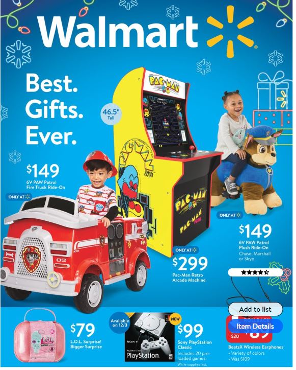 Walmart Ad Holiday Toy Sale Nov 30 Dec 15, 2018 WeeklyAds2