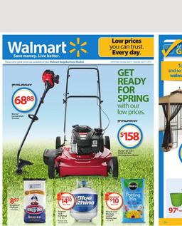 Walmart Ad Outdoor April and Food Products