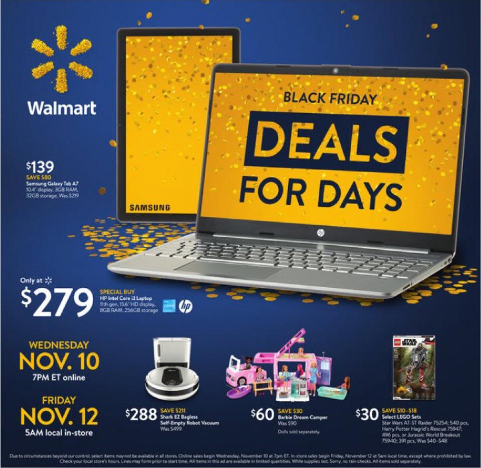 Walmart Black Friday Ad Deals Nov 10 12 2021 Weeklyads2