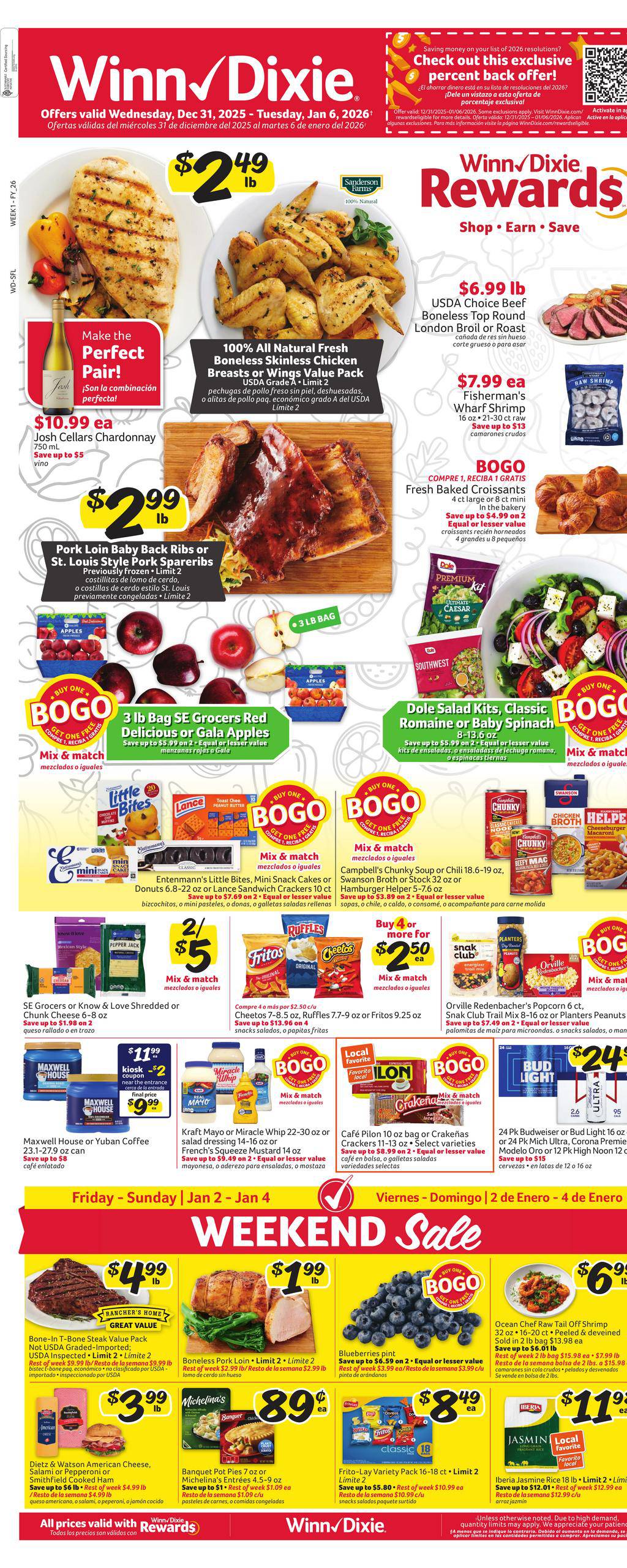 WinnDixie Ad Weekly Circular December 31, 2025 January 6, 2026