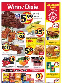 Winn Dixie Weekly Ad April 18 - 24, 2018