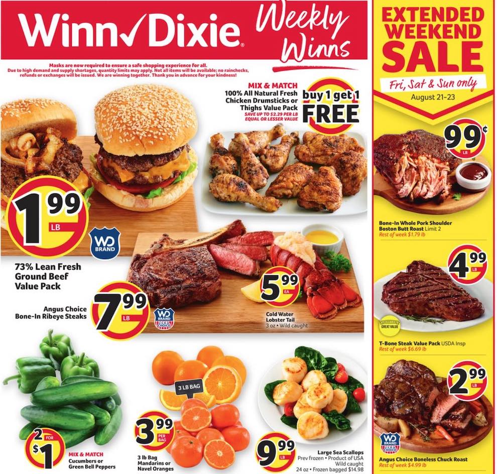 Winn Dixie Weekly Ad Aug 19 25, 2020 WeeklyAds2