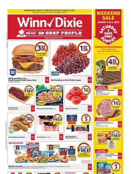Winn Dixie Weekly Ad Aug 2–8 2017