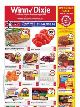 Winn Dixie Weekly Ad July 26 - Aug 1 2017