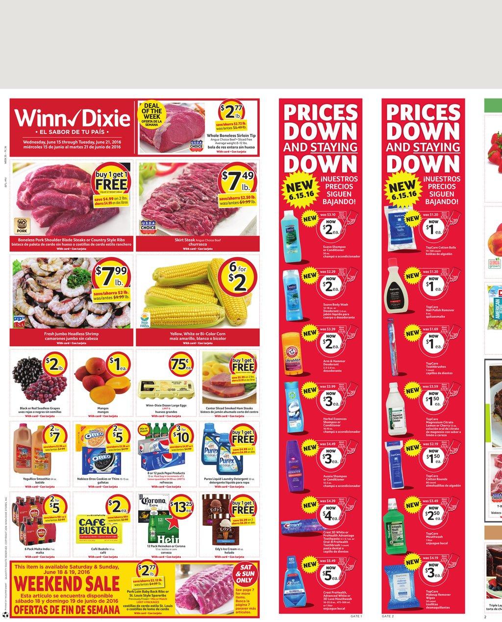 Winn Dixie Weekly Ad Jun 15 - 21 2016 page 1