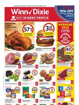 Winn Dixie Weekly Ad November 8 - 14, 2017