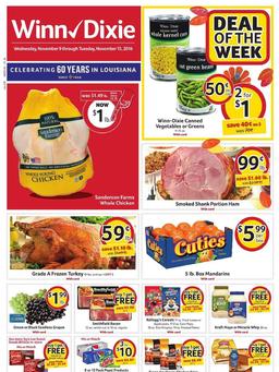 Winn Dixie Weekly Ad November 9–15 2016