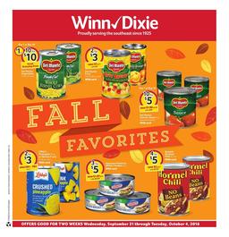 Winn Dixie Weekly Ad Sep 21–27 2016