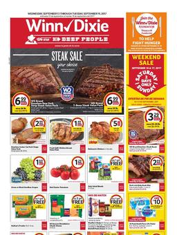 Winn Dixie Weekly Ad Sep 13 - 19 2017