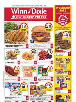 Winn Dixie Weekly Ad Sep 20–26 2017