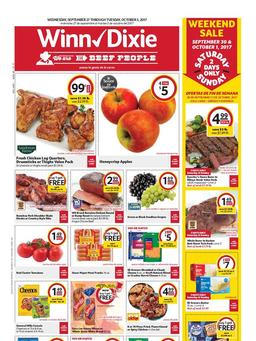 Winn Dixie Weekly Ad Sep 27 - Oct 3 2017