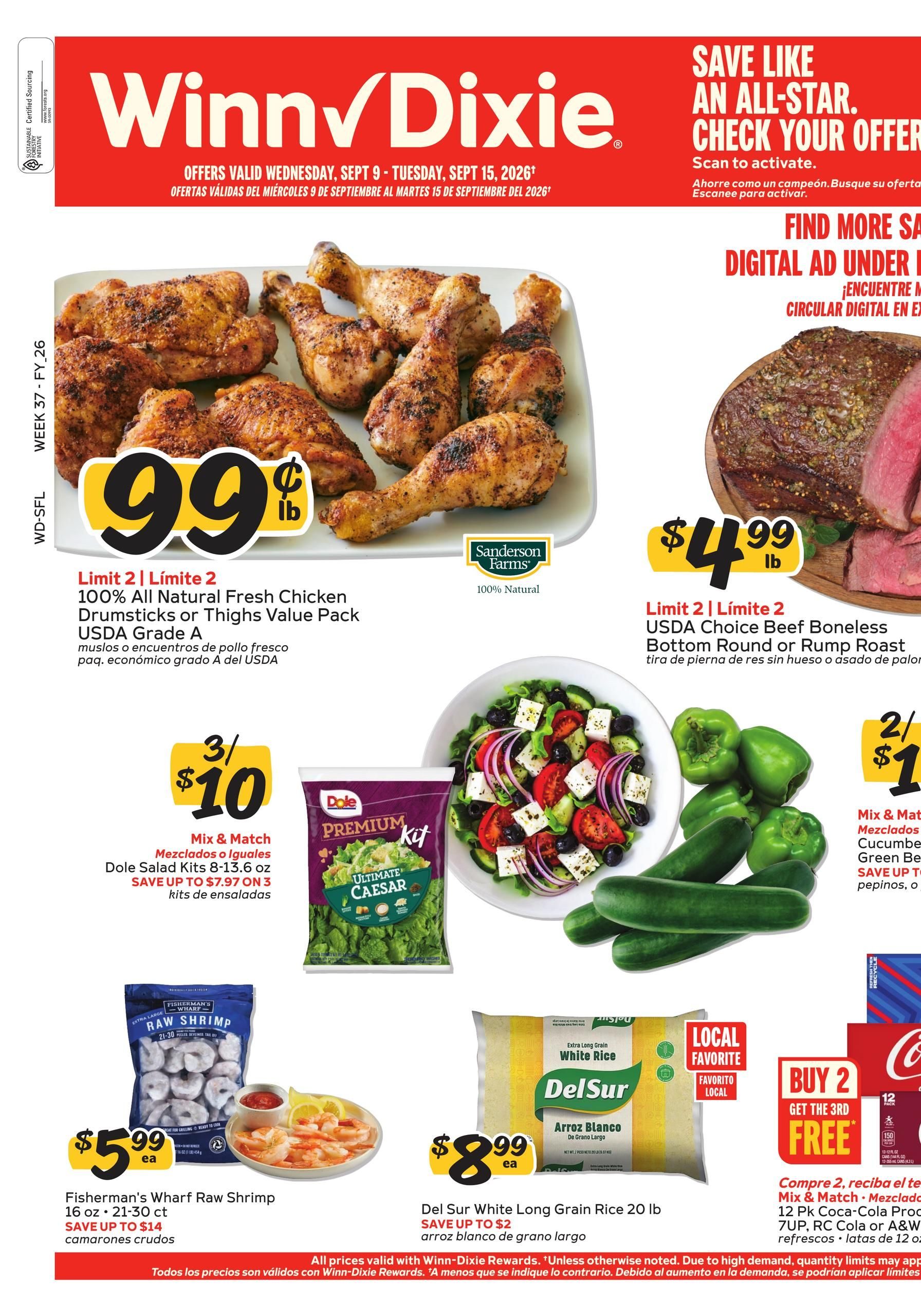Winn-Dixie Weekly Circular September 9 - 15, 2026 page 1