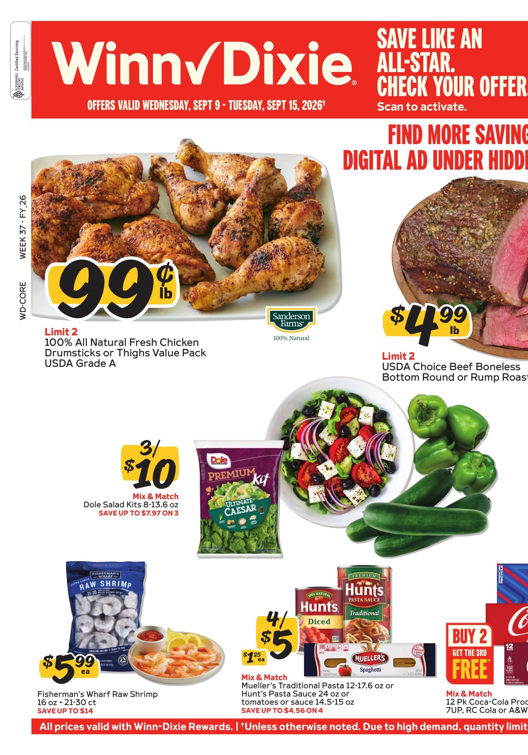 Winn-Dixie Weekly Circular September 9 - 15, 2026 page 1